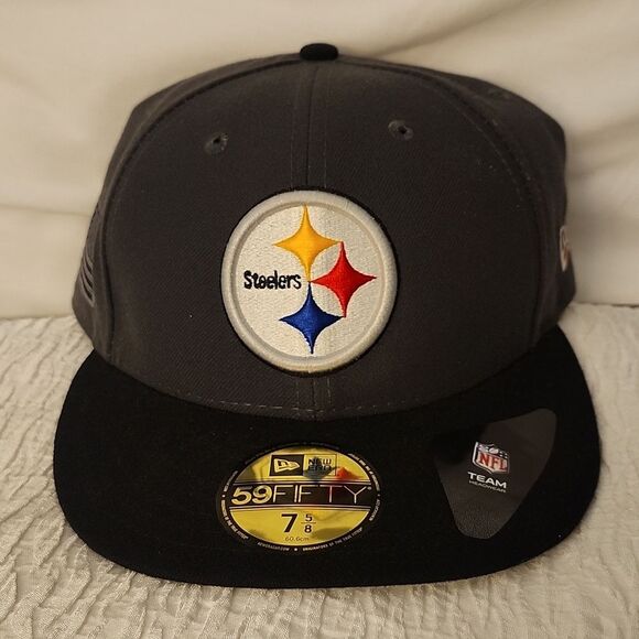 New Era 59FIFTY Pittsburgh Steelers Low Profile Fitted 7 5/8 Hat - NEW - Picture 1 of 8